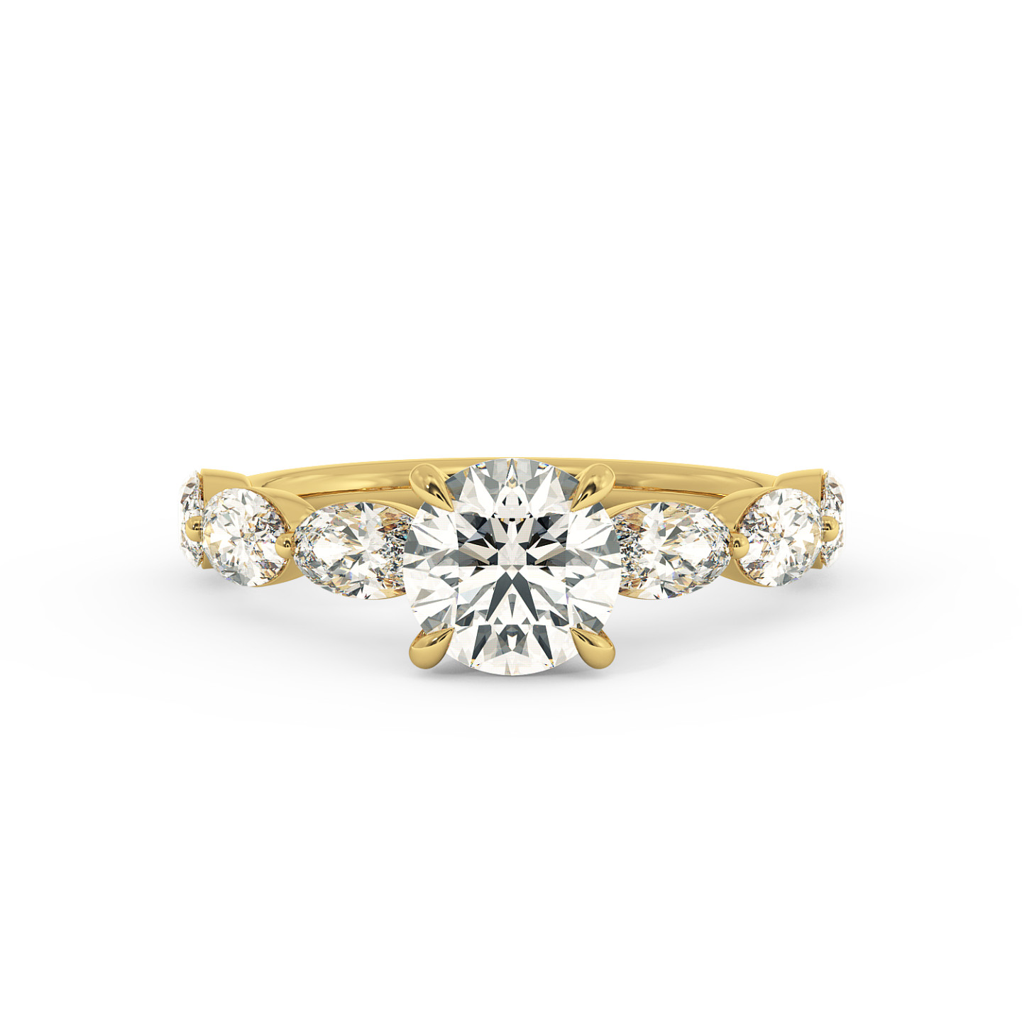 Solitaire serti oval