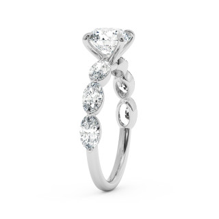 Solitaire serti oval