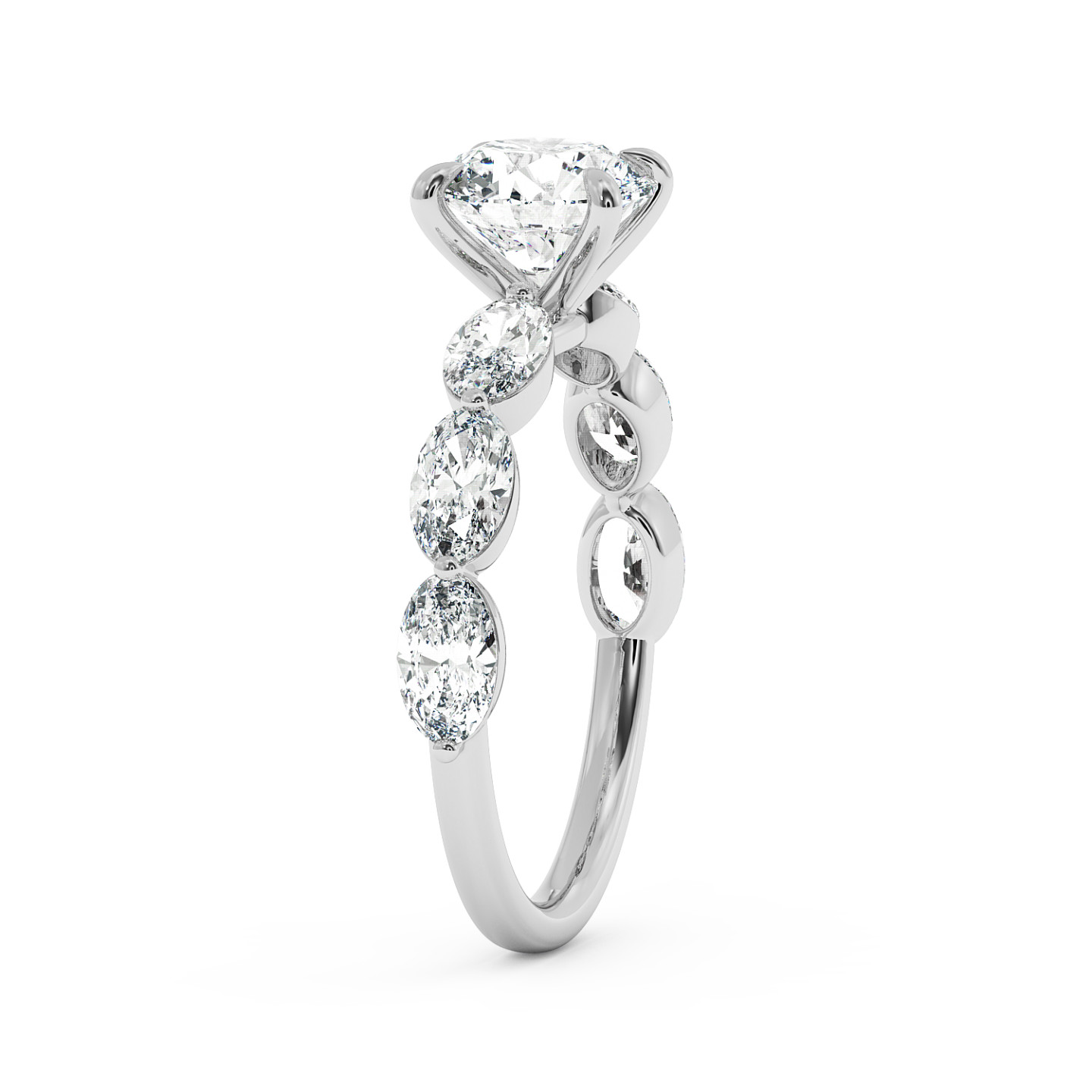 Solitaire serti oval