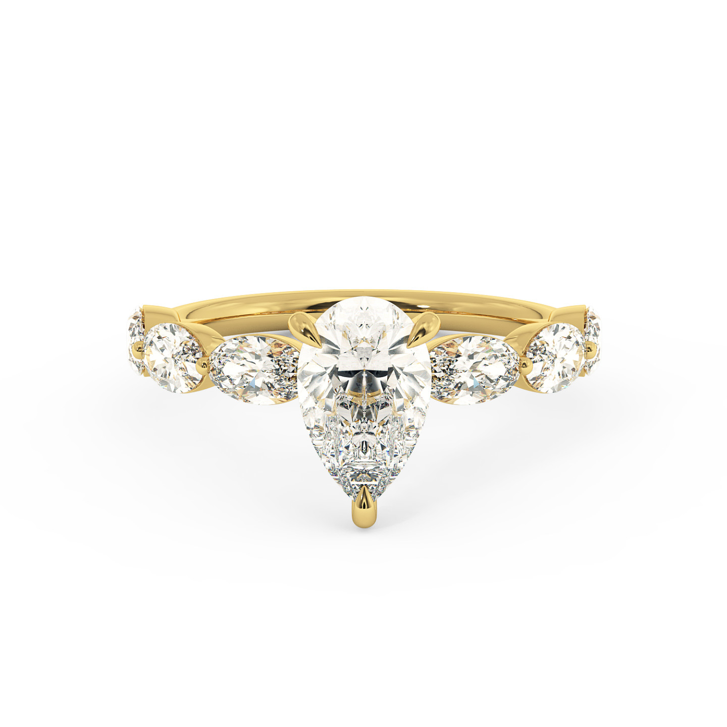 Solitaire serti oval