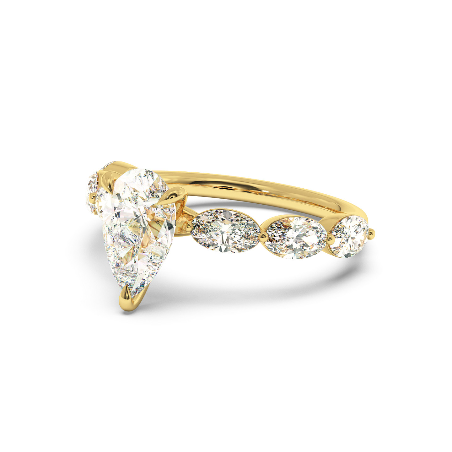 Solitaire serti oval