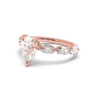 Solitaire serti oval