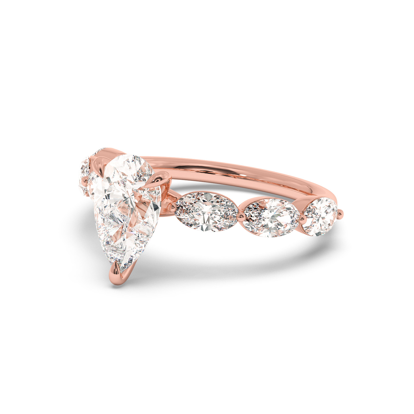 Solitaire serti oval