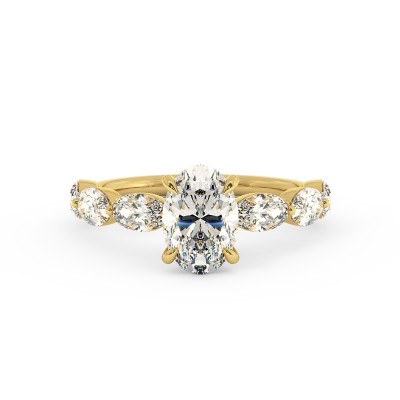 Solitaire serti oval