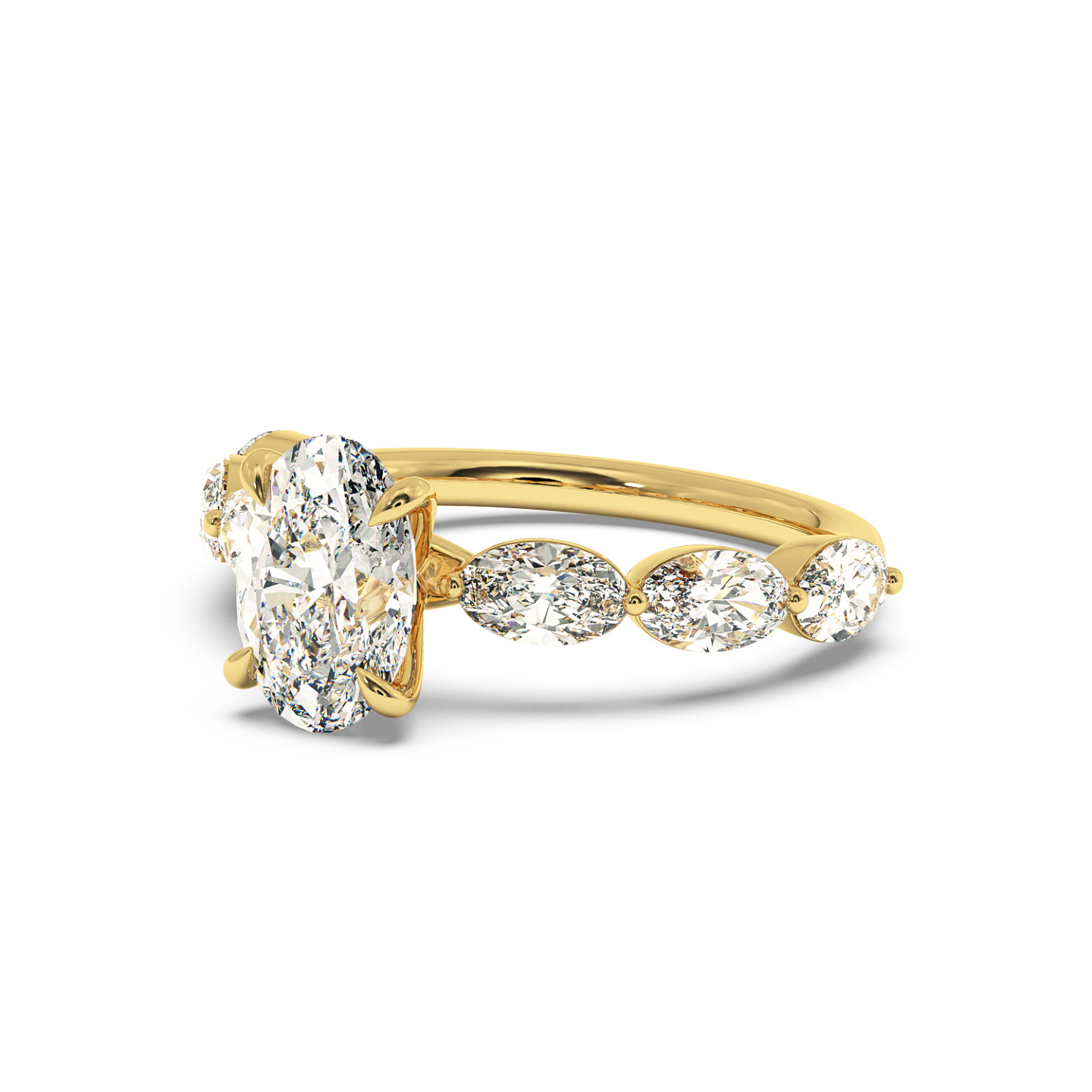 Solitaire serti oval