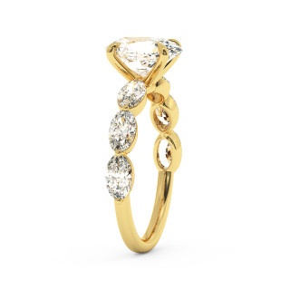 Solitaire serti oval