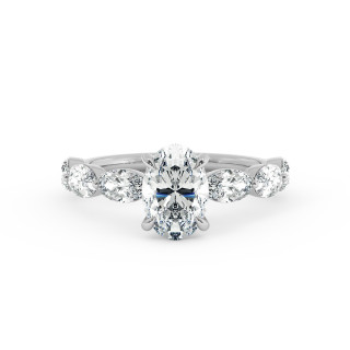 Solitaire serti oval