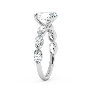 Solitaire serti oval