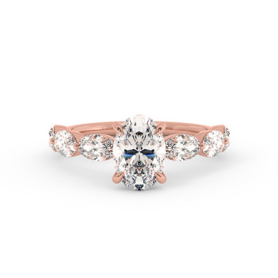 Solitaire serti oval