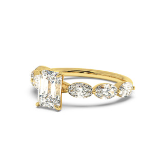 Solitaire serti oval