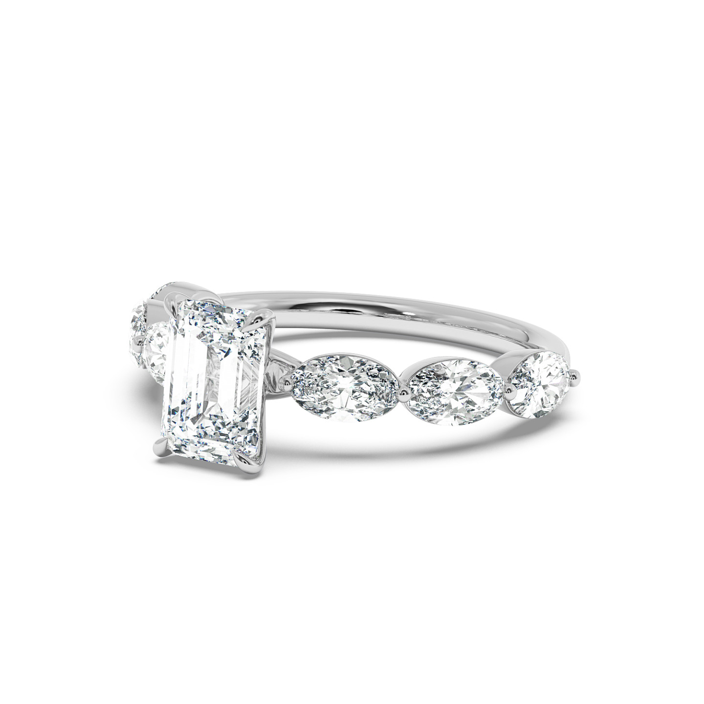 Solitaire serti oval