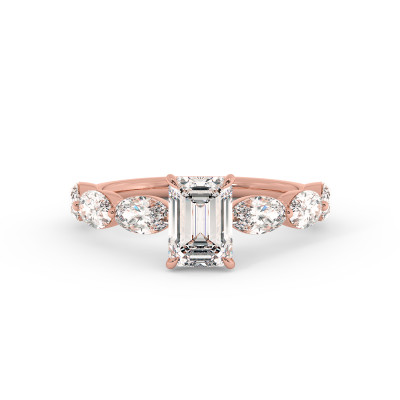 Solitaire serti oval