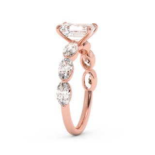 Solitaire serti oval