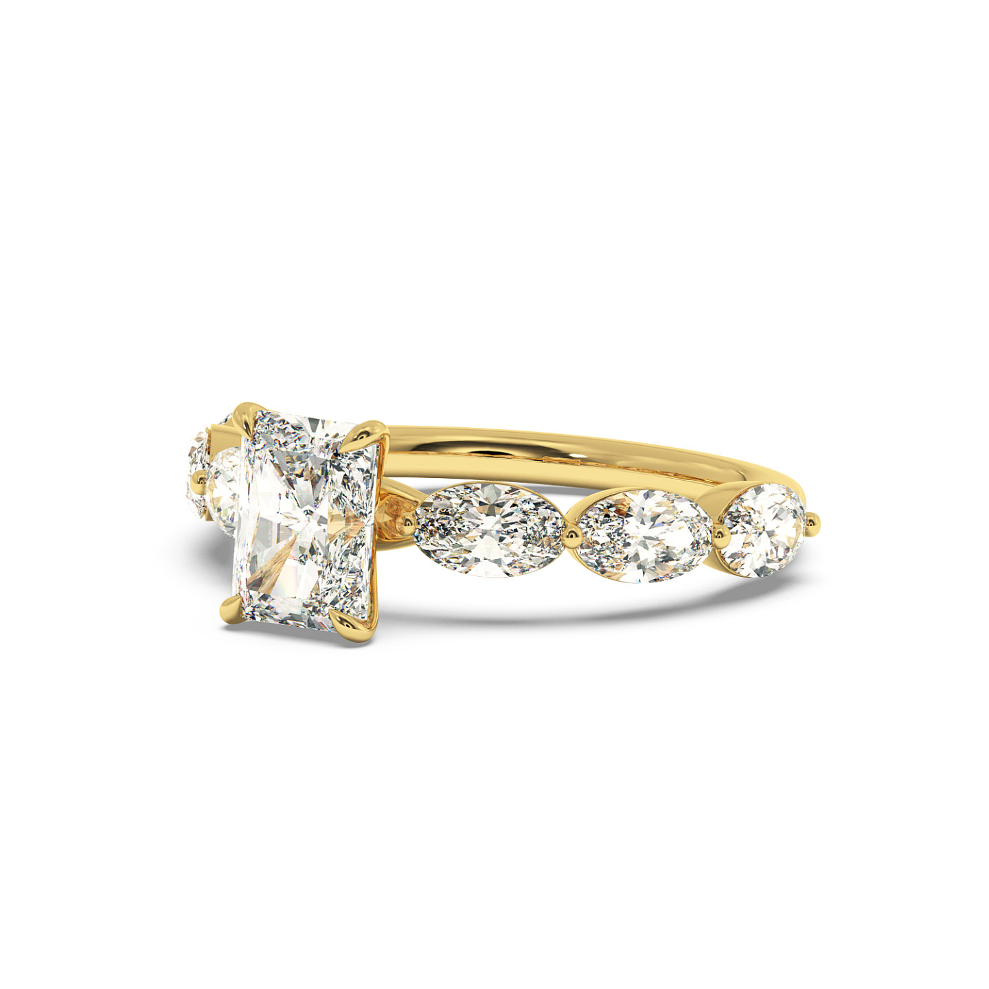 Solitaire serti oval