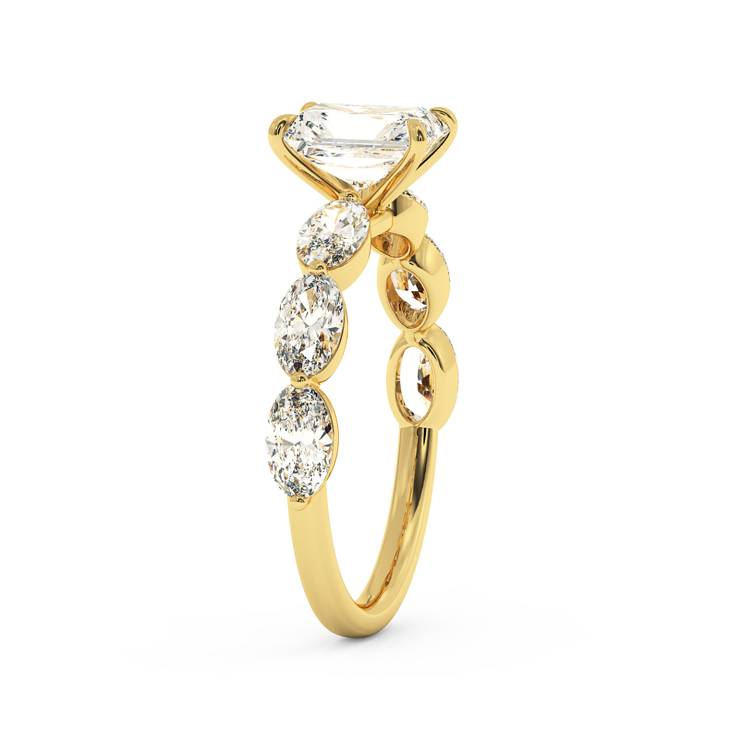 Solitaire serti oval