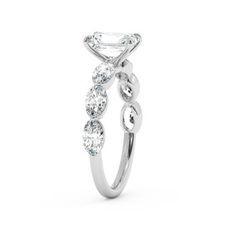 Solitaire serti oval