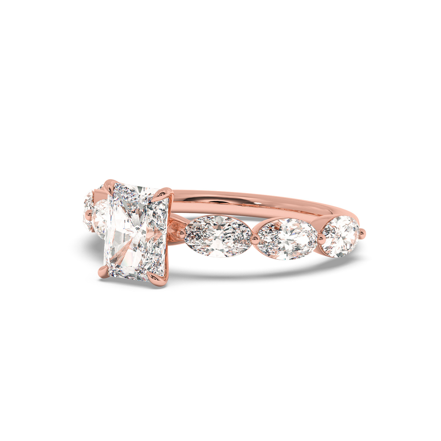 Solitaire serti oval