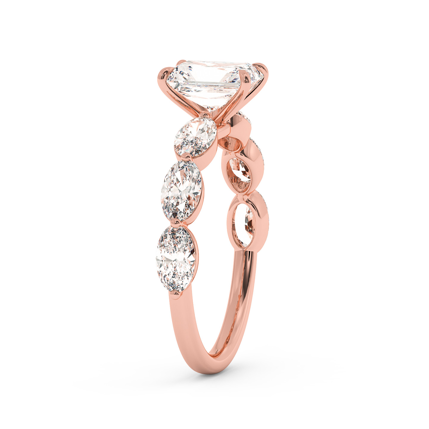 Solitaire serti oval