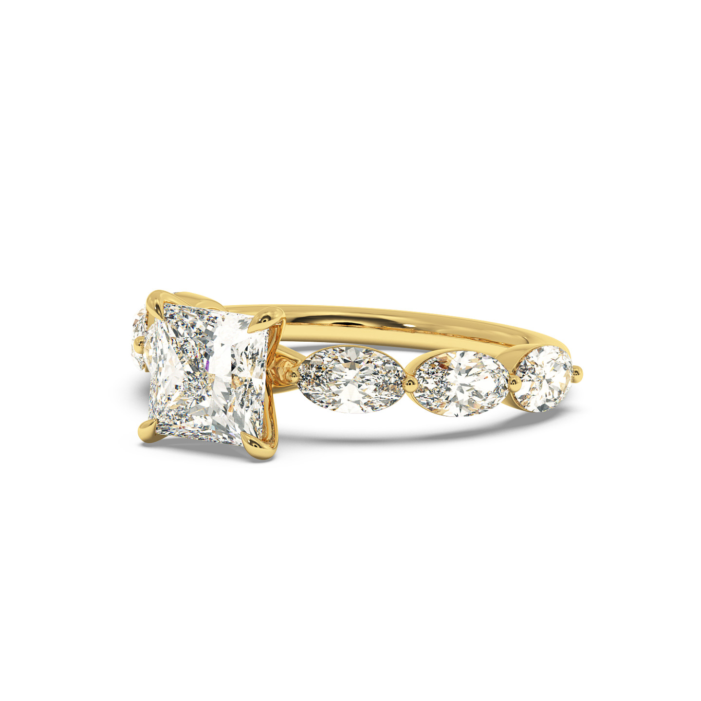 Solitaire serti oval