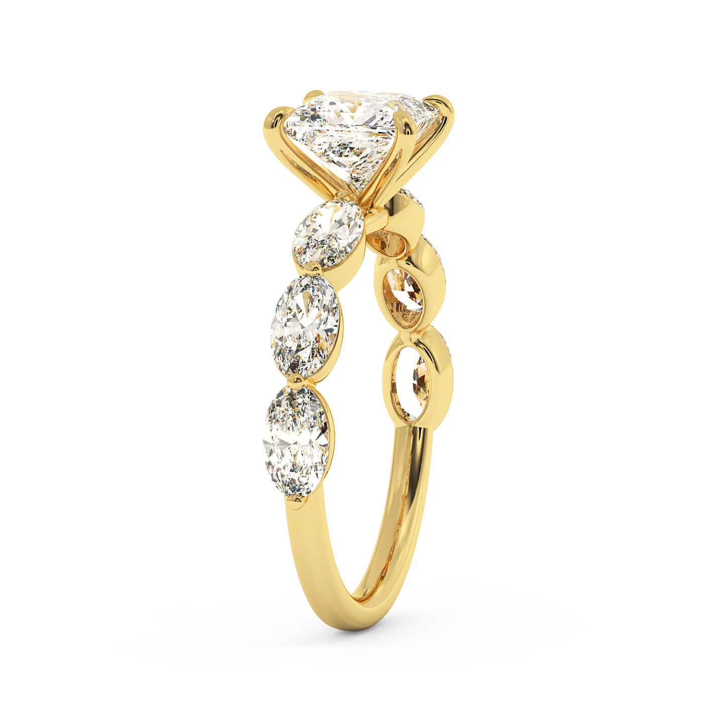 Solitaire serti oval