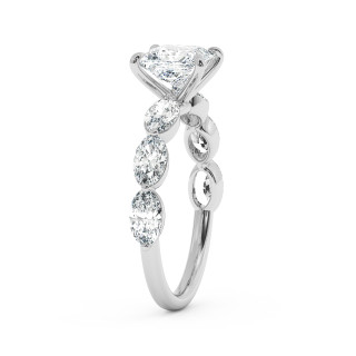 Solitaire serti oval