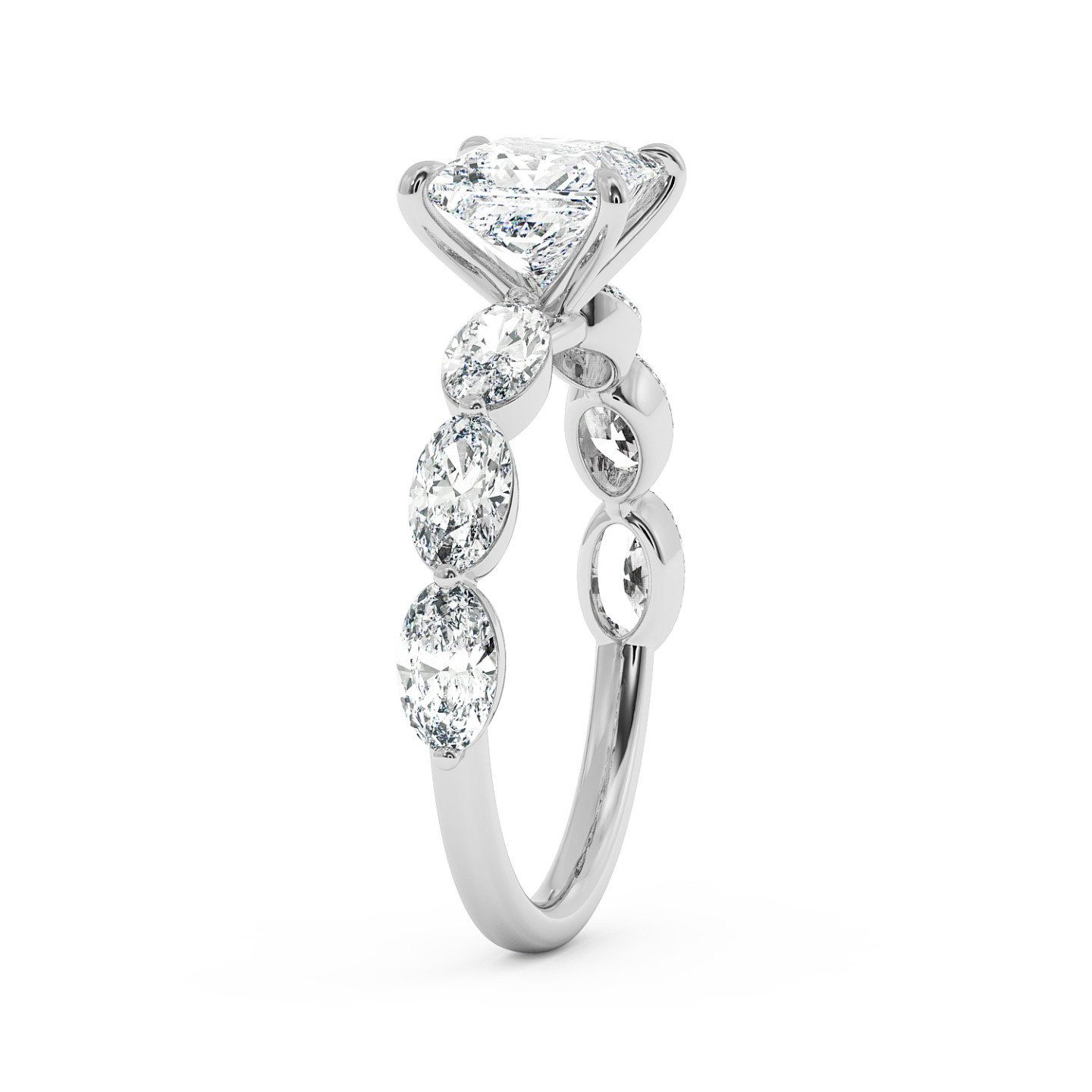 Solitaire serti oval