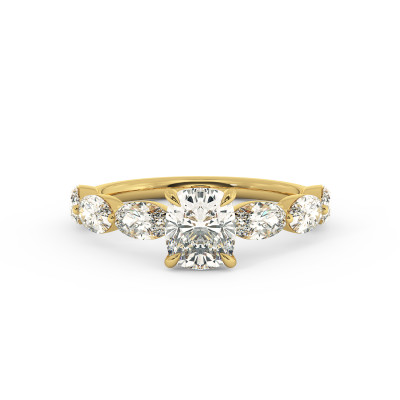 Solitaire serti oval