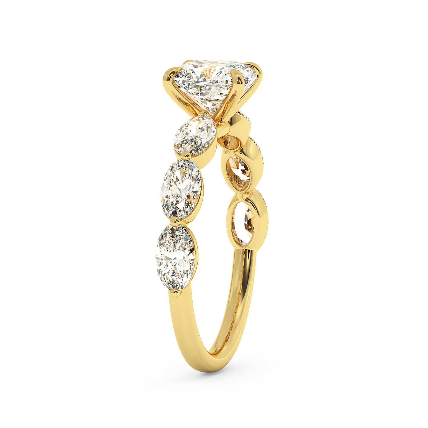 Solitaire serti oval