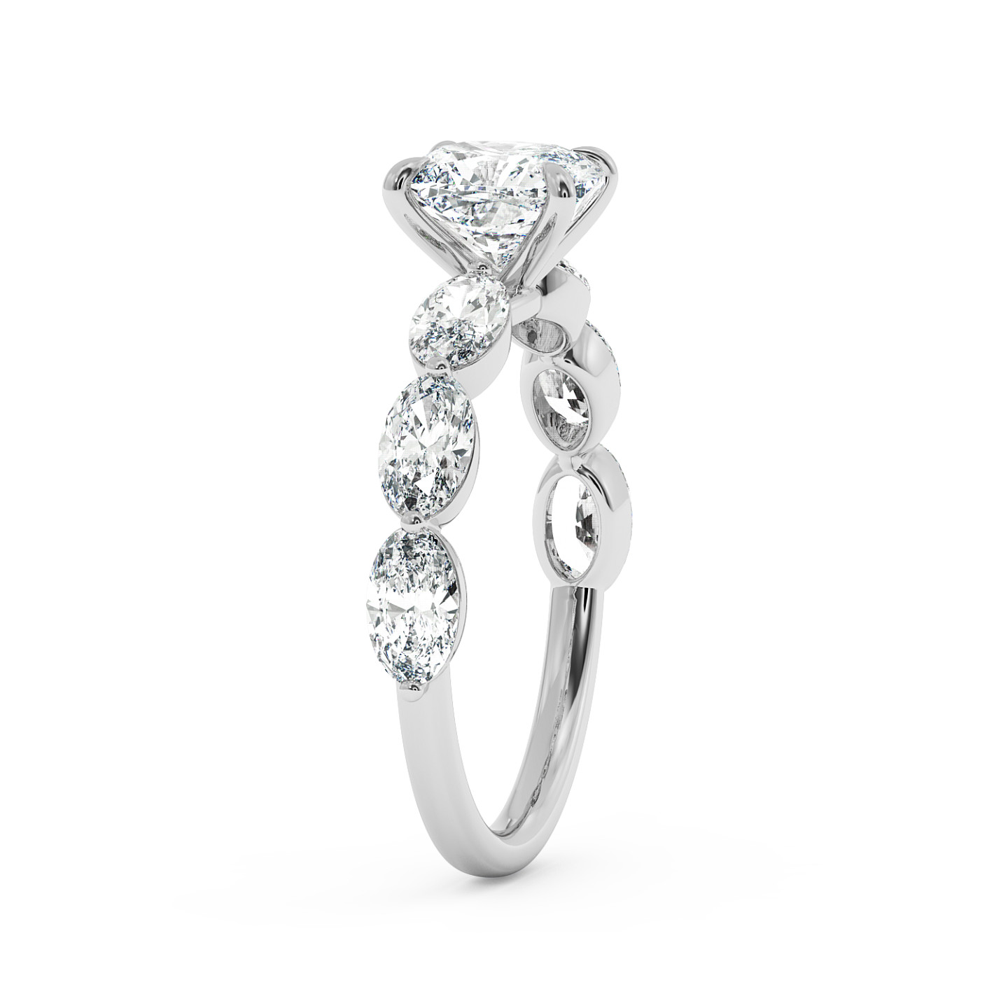 Solitaire serti oval