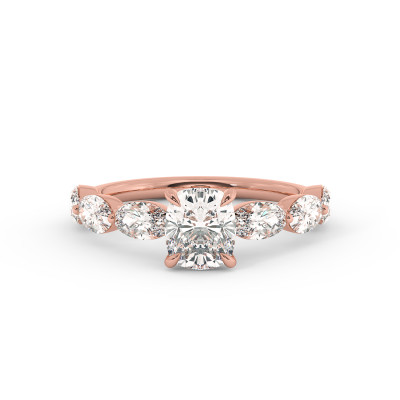 Solitaire serti oval