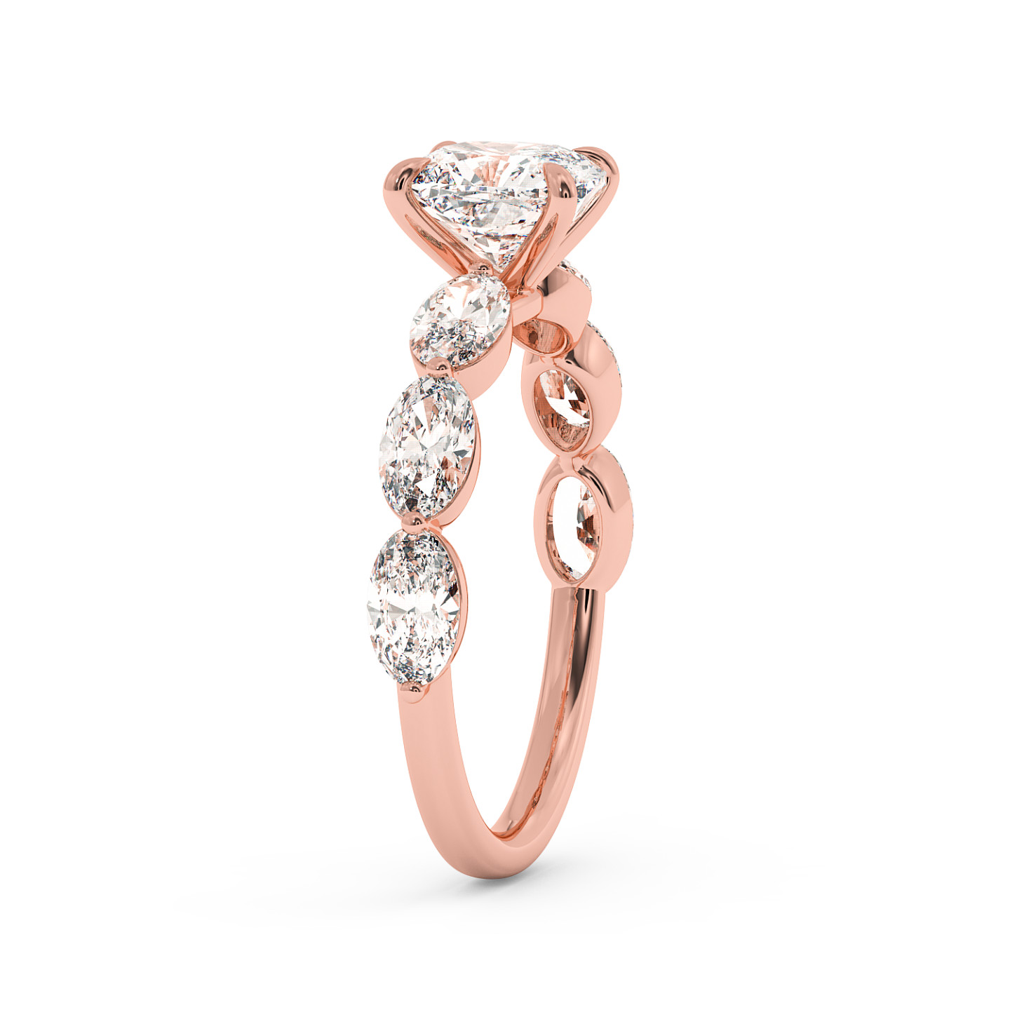 Solitaire serti oval